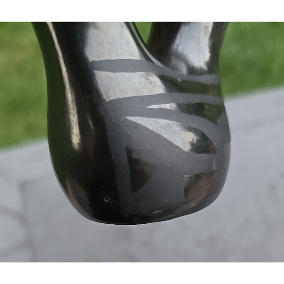 Santa Clara Pottery Matte on Black Wedding Vase P Tafoya 3"h x 3"w Phyllis - Picture 8 of 15